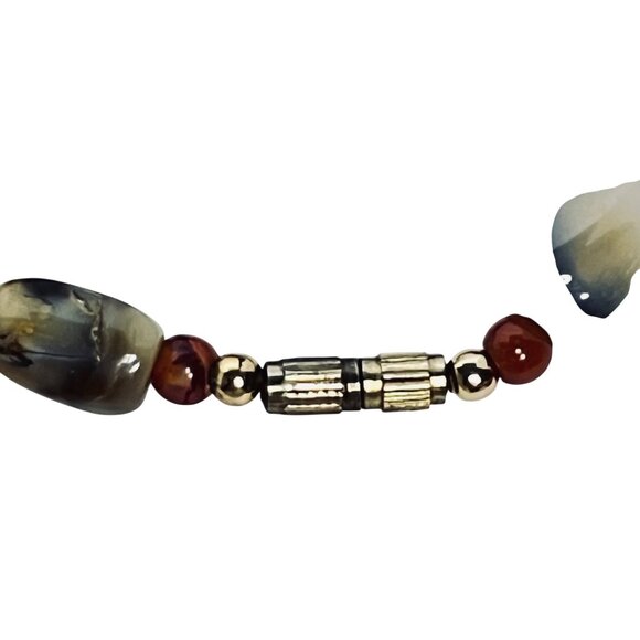 Single Strand Semi Precious Gemstone Necklace With Multicolored Beads (5878) - Picture 7 of 7